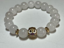 Load image into Gallery viewer, Enamel Owl Gold Tone Accent  Bracelet
