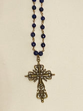 Load image into Gallery viewer, Semi Precious Gemstone Cross Necklace
