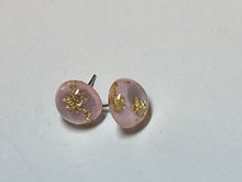 Load image into Gallery viewer,  Gold Fleck Resin Stud Earrings
