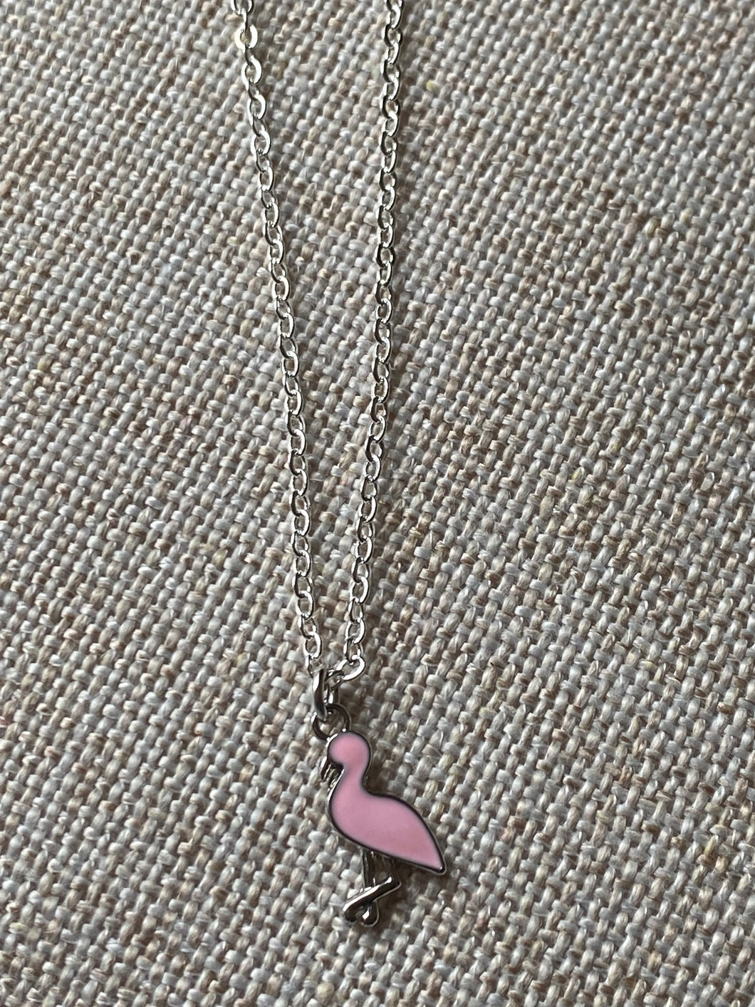 Flamingo Enamel Pendant Necklace